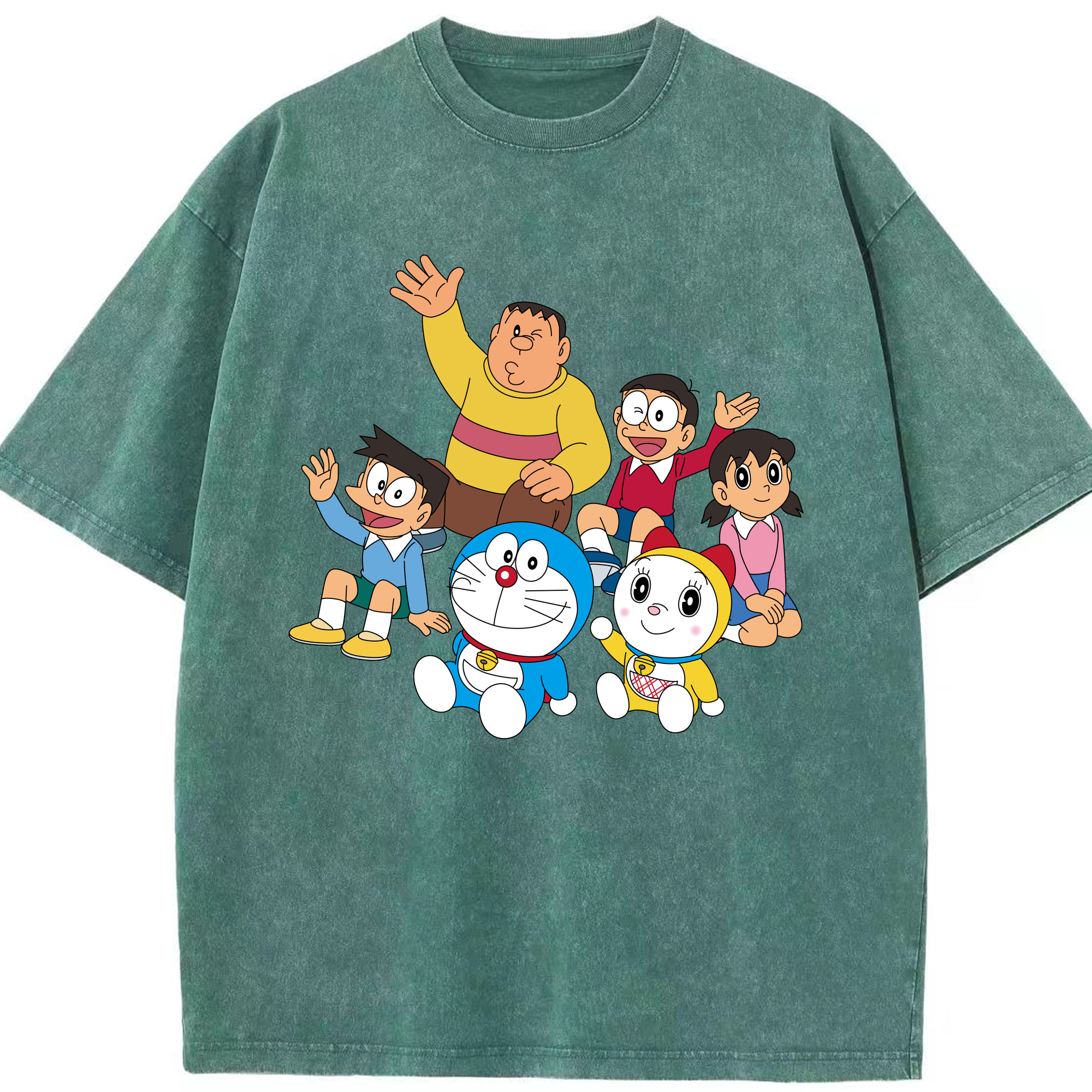 （画像用） ドラえもん 骨川 スネ夫 Doraemon Honekawa Suneo 綿100% ヴィンテージ風 半袖Tシャツ（フロントプリント）